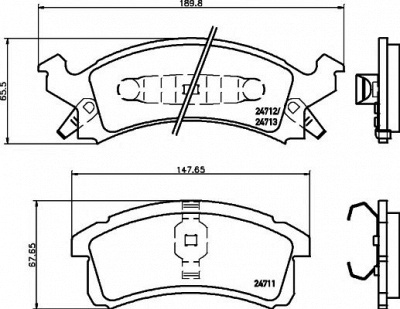 HELLA PAGID 8db355014261 -  Комплект тормозных колодок, дисковый тормоз